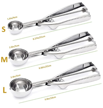 Ice Cream Scoop, 3Pcs Cookie Scoop Set