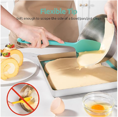 U-Taste Silicone Spatula Set with 600 Degrees Fahrenheit Heat Resistant